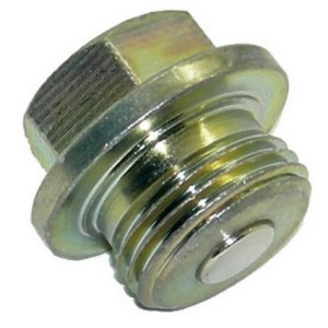 Oil drain plug on gearbox, also for oil filling hole, magnetic
