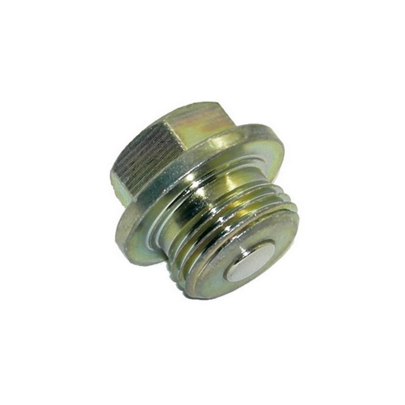 Oil drain plug on gearbox, also for oil filling hole, magnetic