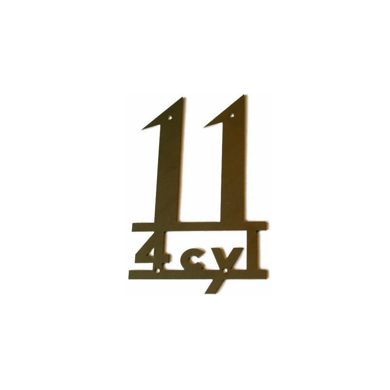 Emblem für hinteren Kotflügel inox