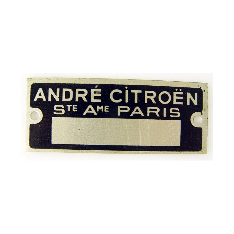 Placa para número de carrocería