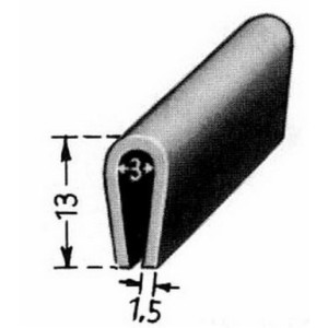Gasket between windscreen and body