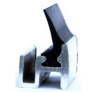 Windscreen gasket in aluminium profile