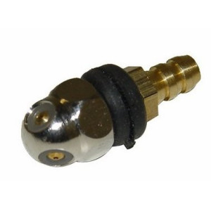 Nozzle for windscreen cleaning, chromed