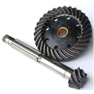 Bevel gear + crown gear, gear ratio 9:31