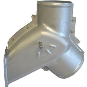 Connecting piece for heater ductings