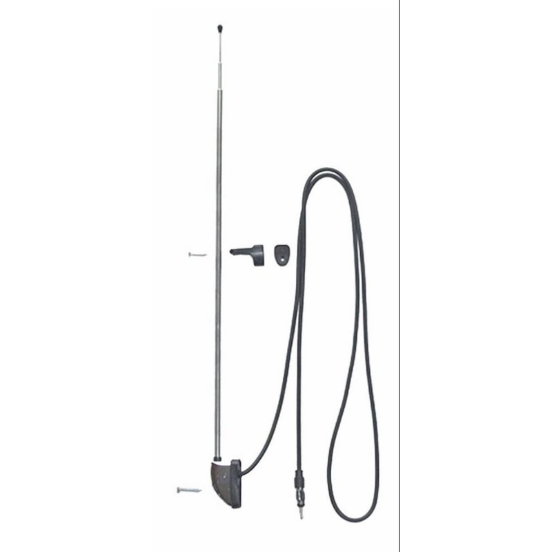 Antena cromada lateral