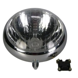 Optica de faro Cibie 349 con embellecedor cromado