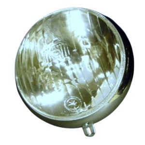 Optica de faro Marchal 348 con embellecedor cromado