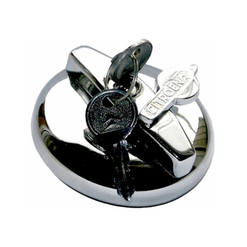 Fuel tank cap chromed lockable