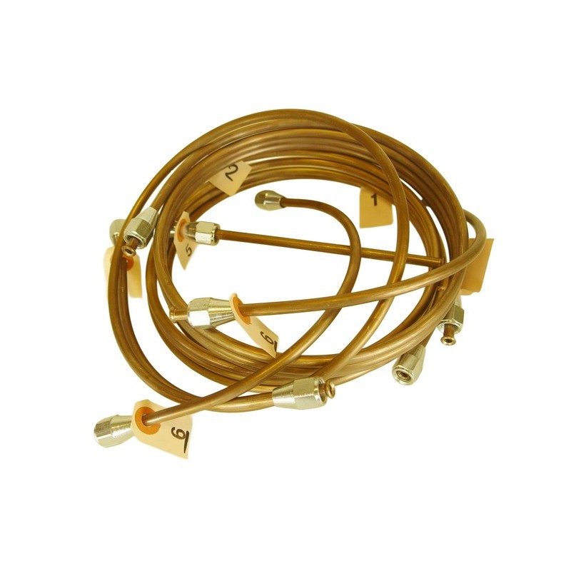 Set of brake pipes metal complete