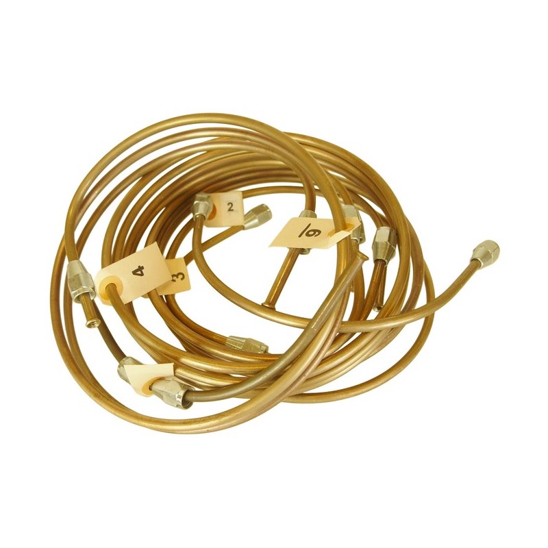 Set of brake pipes metal complete