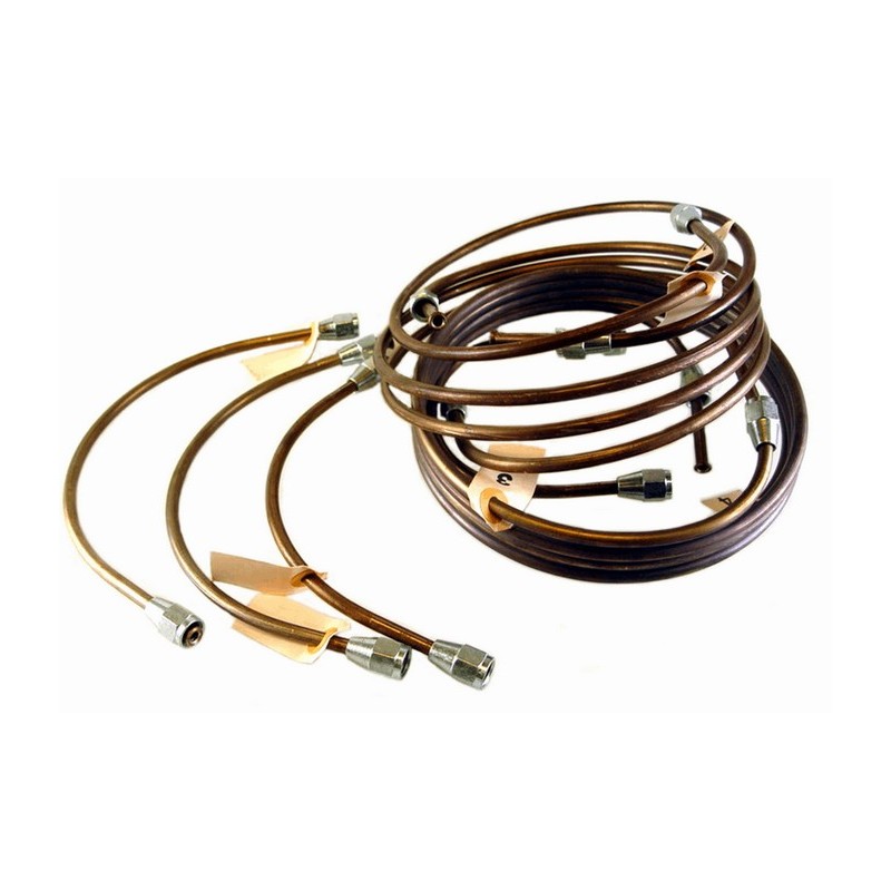 Set of brake pipes metal complete