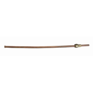 Brake pipe from glass brake fluid reservoir to master brake cylinder