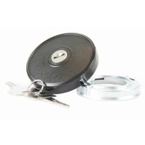 Lockable fuel tank cap black