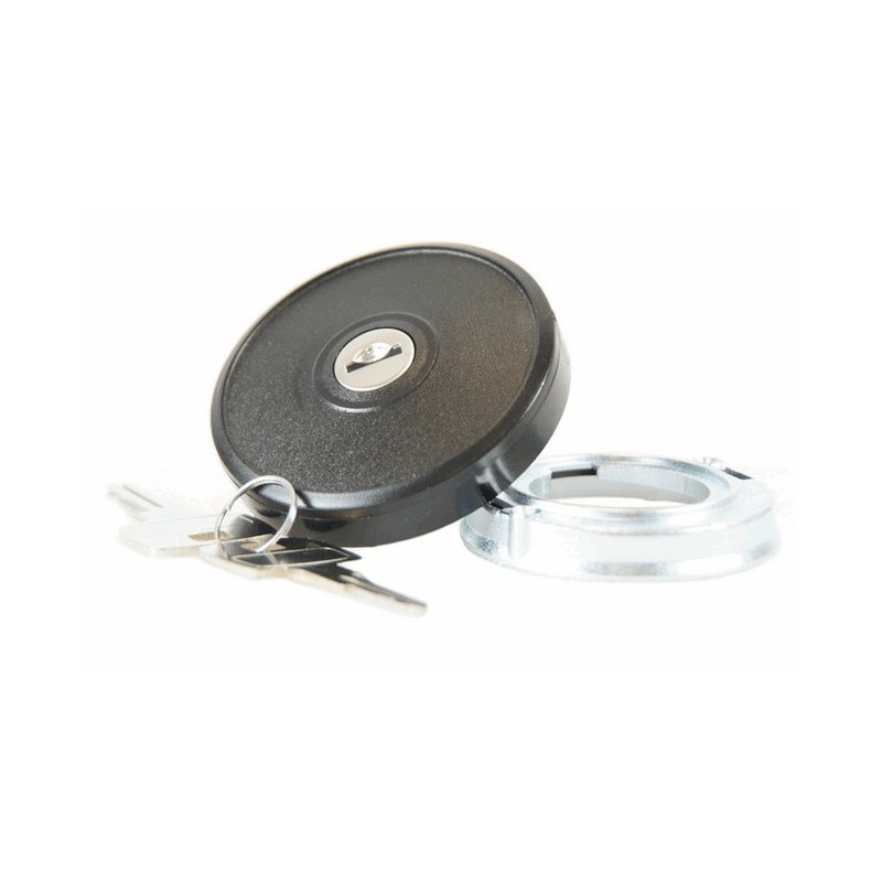 Lockable fuel tank cap black