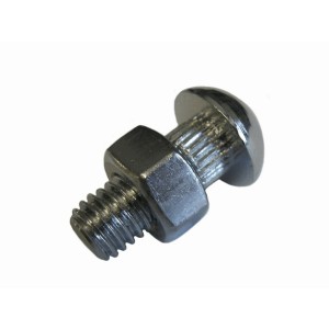 Bumper bolt with ball head, chromed