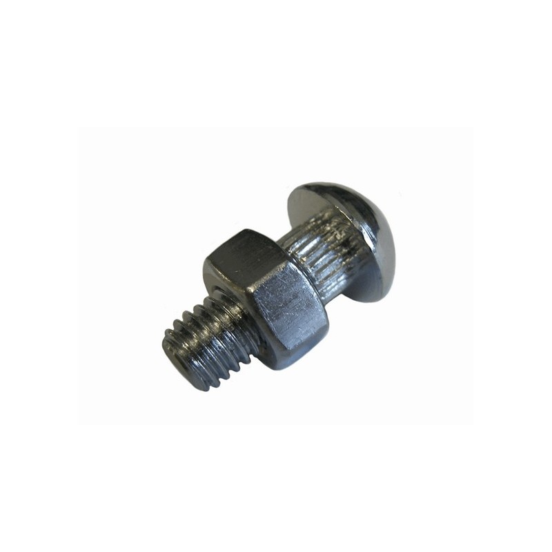 Bumper bolt with ball head, chromed