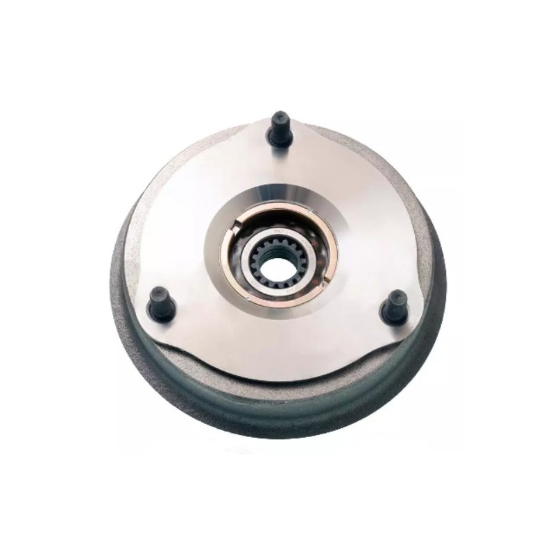 Rear brake drum with new wheel bearing
