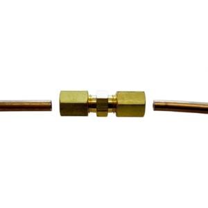 Leitungsverbinder mit Schneidringen für 4,5 mm Brems- oder Hydraulikleitung.