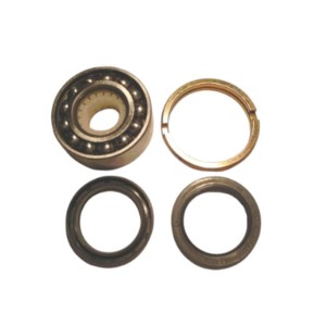 Wheel bearing set front including ring nut