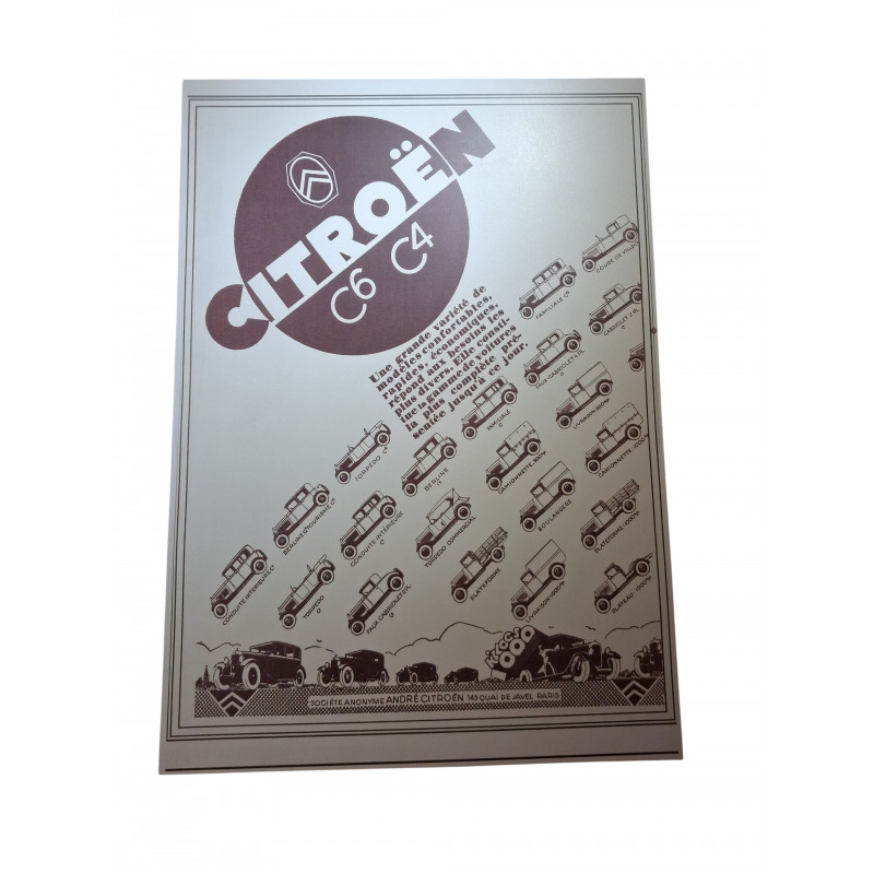Reprint of an old Citroën advertisement in A3 format