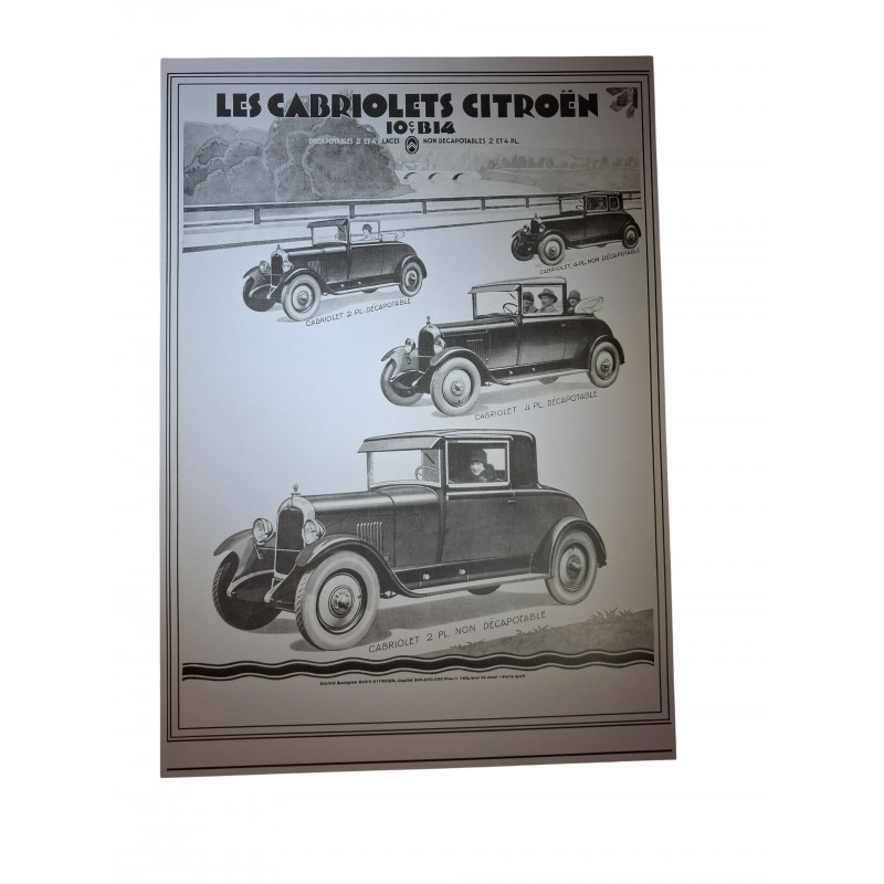 Ristampa di una vecchia pubblicità della Citroën in formato A3