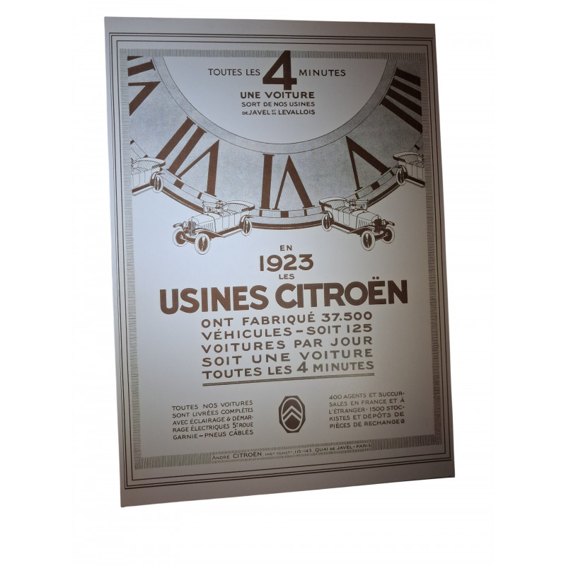 Reprint of an old Citroën advertisement in A3 format