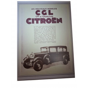 Ristampa di una vecchia pubblicità della Citroën in formato A3