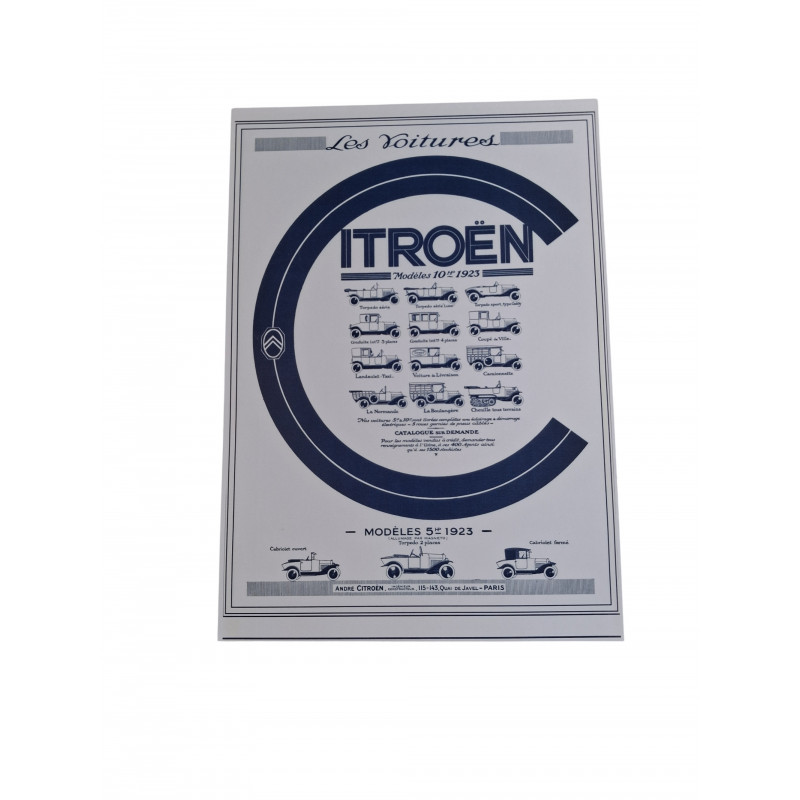 Nachdruck einer alten Citroen Werbung auf starkem Papier,  A3