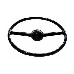 Steering wheel 2 spokes black