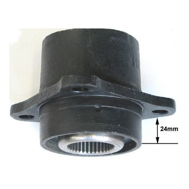 Rubber mounting front axle, rear side