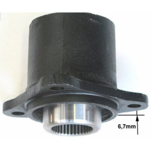 Rubber mounting front axle, front side
