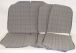 adslfdflsSatz Sitzbezüge grau mit bunten Streifen, symmetrisch, vorne und hinten